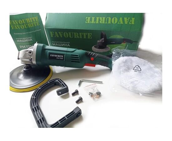  Полировальная машина FAVOURITE PM 1700, 1700Вт, диск 180 мм, 600-3000 об/мин, М14 