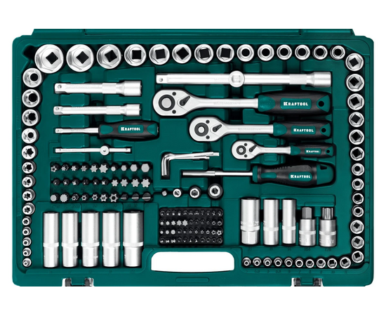  Набор инструментов KRAFTOOL X Drive 27888-H216 универсальный 216 предм. (1/2"+3/8"+1/4") 
