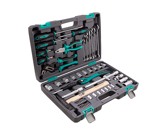  Набор инструментов STELS 14113 1/2", Cr-V, S2, усиленный кейс, 58 предм. 