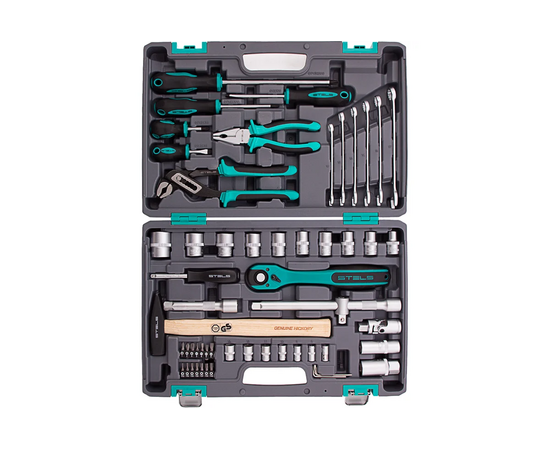  Набор инструментов STELS 14113 1/2", Cr-V, S2, усиленный кейс, 58 предм. 