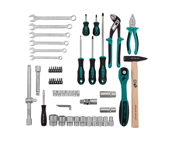  Набор инструментов STELS 14113 1/2", Cr-V, S2, усиленный кейс, 58 предм. 