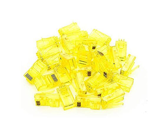  Коннектор DeTech RJ45 8P8C F/G yellow (1000 шт/упак) 