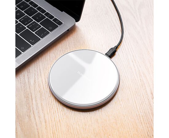  Беспроводное зарядное устройство BOROFONE BQ3 Preference с Кабелем USB - Micro, 2A, 5W/7.5W/10W, серебристый 