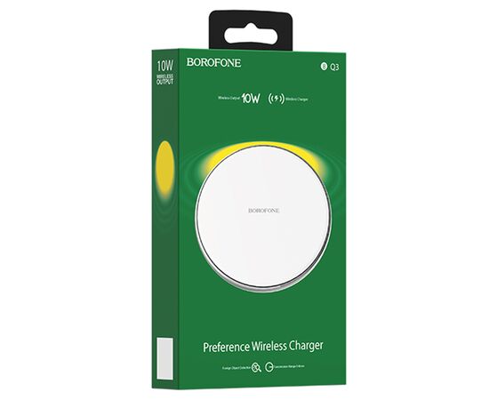  Беспроводное зарядное устройство BOROFONE BQ3 Preference с Кабелем USB - Micro, 2A, 5W/7.5W/10W, серебристый 