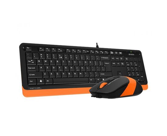  Клавиатура + мышь A4Tech Fstyler F1010 клав:черный/оранжевый мышь:черный/оранжевый USB Multimedia 