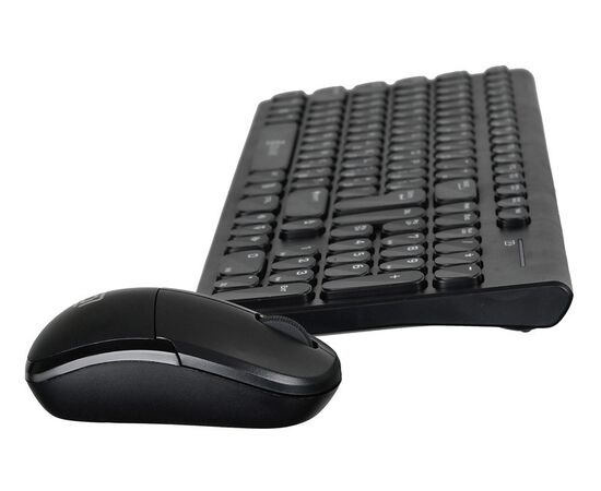  Клавиатура + мышь Oklick 220M клав:черный мышь:черный USB беспроводная slim Multimedia 