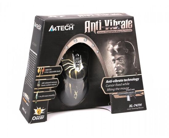 Мышь A4Tech Oscar Edition XL-747H Spider Brown, X7 Laser, 3600dpi, 6but, USB, оптическая 
