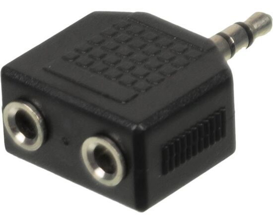  Адаптер аудио Ningbo JAAA095-B 2xJack 3.5 (f)/Jack 3.5 (m) черный 