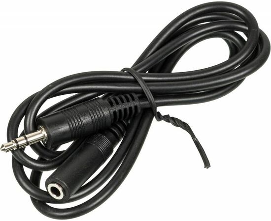  Кабель аудио Ningbo JAAC003-1 Jack 3.5 (m)/Jack 3.5 (f) 1м черный 