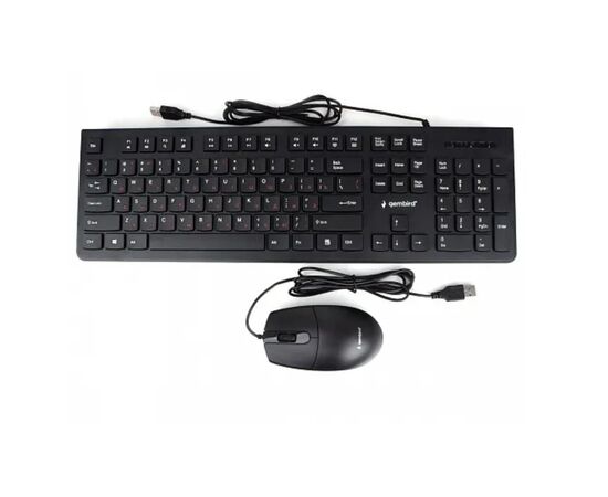  Комплект клавиатура+мышь проводные Gembird KBS-9050, черн.,104кл, 3кн., каб.1.5м 