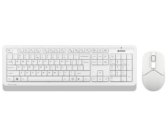  Клавиатура + мышь A4Tech Fstyler FG1012 клав:белый мышь:белый 