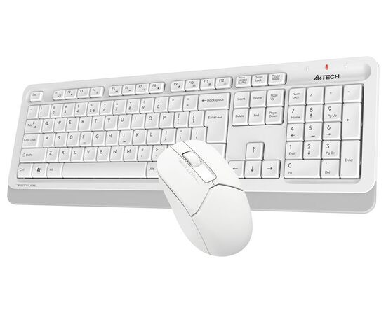  Клавиатура + мышь A4Tech Fstyler FG1012 клав:белый мышь:белый 