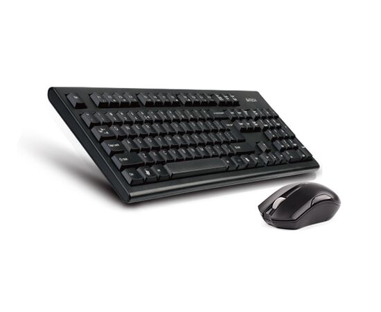  Клавиатура + мышь A4Tech 3000NS клав черный мышь черный USB беспроводная Multimedia 