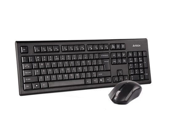  Клавиатура + мышь A4Tech 3000NS клав черный мышь черный USB беспроводная Multimedia 