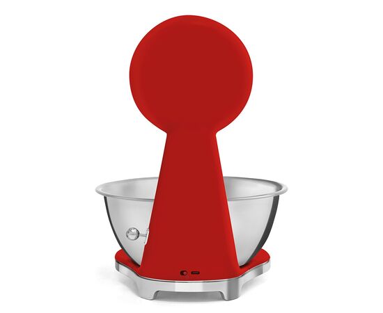  Весы кухонные SMEG KSF01RDWW аналоговый/цифровой дисплей, выбор единицы измерения, максимальный 5кг, шаг 1г, красный 