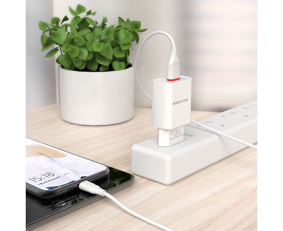  СЗУ BOROFONE BA20A Sharp 1USB, 5V, 2,1A + Micro (белый) 