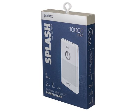  Внешний аккумулятор Perfeo PF-B4297 10000 mAh (белый) 