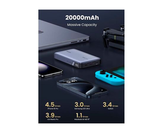  Power bank UGREEN PB720 (25188) PD 100W 20000mAh Gray 