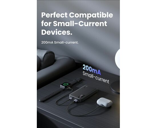  Внешний аккумулятор UGREEN PB311 (25742) 10000mAh Mini Quick Charging 20W Power Bank Black 