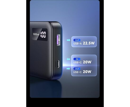  Внешний аккумулятор UGREEN PB311 (25742) 10000mAh Mini Quick Charging 20W Power Bank Black 