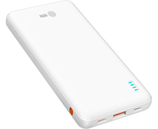  Мобильный аккумулятор Cactus CS-PBFSBA-10000 10000mAh 4.5A USB-A/2xUSB-C белый 