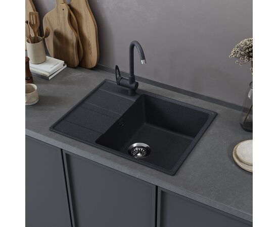  Кухонная мойка MAUNFELD Lacrima 650 MFQS-650DGR темно-серый 