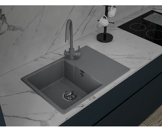  Кухонная мойка GRANFEST Urban 668L dark gray 