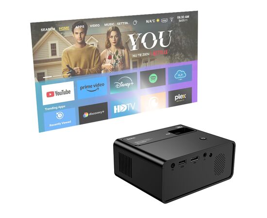  Проектор беспроводной HOCO DT6 (720P same screen version) (EU) (черный) 