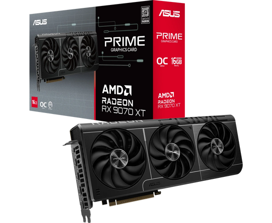  Видеокарта ASUS AMD Radeon RX 9070XT Prime Gaming (Prime-RX9070XT-O16G) 16Gb, GDDR6, OC, Ret 
