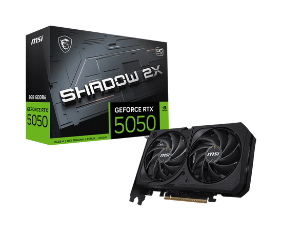  Видеокарта MSI RTX5050 Shadow 2X OC 8GB GDDR6 128bit 3xDP HDMI 2Fan RTL 