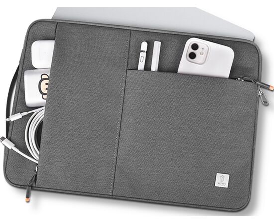  Сумка для ноутбука WiWU Alpha Slim Sleeve 16" водостойкий полиэстер (Gray) 