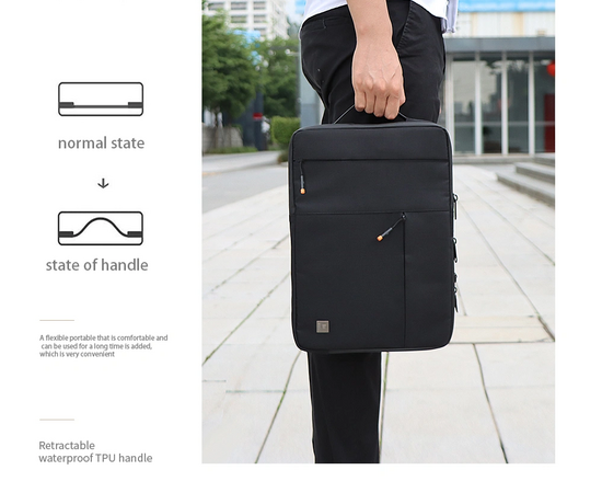  Сумка для ноутбука WiWU Alpha Slim Sleeve 16" водостойкий полиэстер (Gray) 