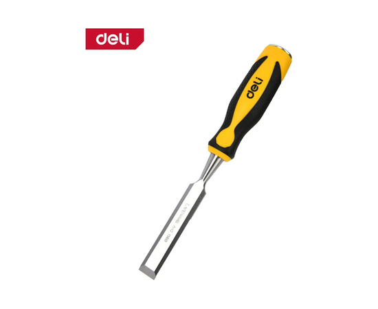  Стамеска плоская Deli DL6222-E1 ширина 22мм, длина 140мм, CrV, прорезиненная рукоять 