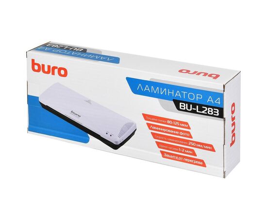 Ламинатор Buro BU-L283 (OL283) A4 (80-125мкм) 25см/мин (2вал.) лам.фото 