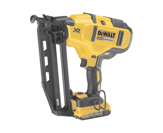  Пистолет шпилькозабивной аккумуляторный DeWALT DCN660D2-QW с АКБ и ЗУ желтый 