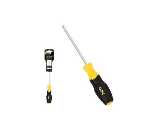  Отвертка Torx Deli DL6310025T T25x100мм сталь Cr-V, двухкомпонентная прорезиненная рукоять 