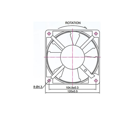  Вентилятор для настенных шкафов Cabeus SH-05F (XD12038A2) 220В 