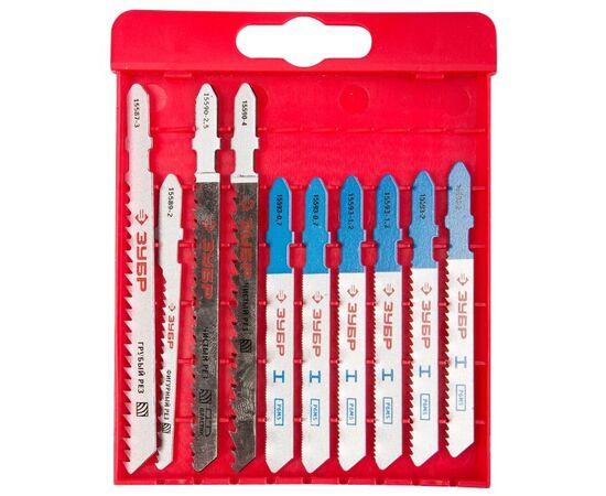  Набор пилок универсальные Зубр 15586-H10 10пред. (лобзики) 