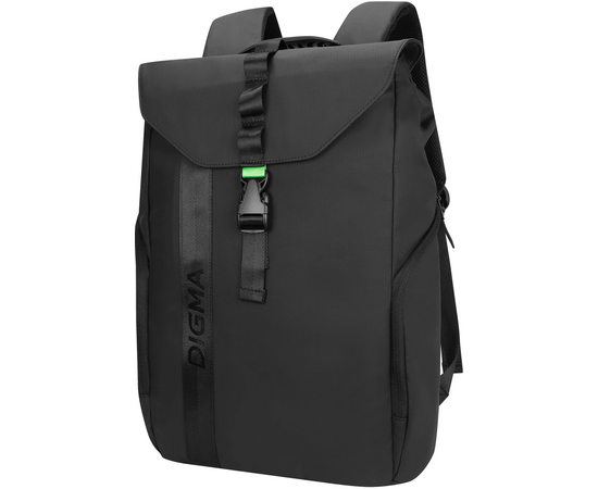 Рюкзак для ноутбука 15.6" Digma Lifestyle L1 черный полиэстер (DGBP15L1BK) 