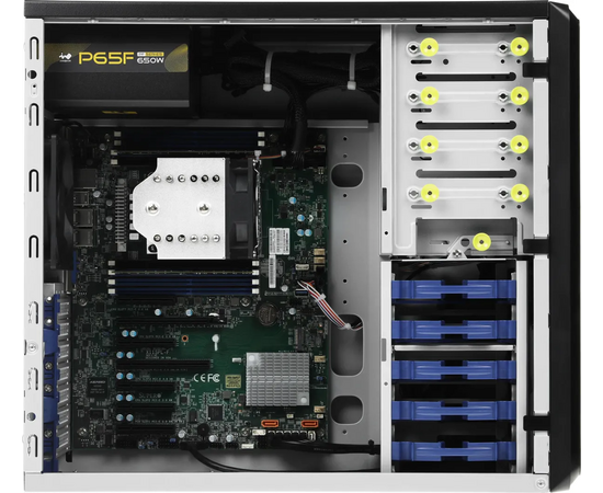  Сервер IRU Rock W9105P (2138524) 1x5222 2x16Gb 1x1Tb M.2 SSD С621 AST2500 2xRJ45 1x650W w/o OS 