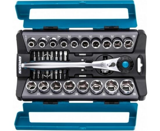  Набор торцевых головок Gross 14144 трещотка 120 зубьев 36 предметов 