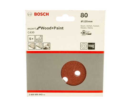  Шлифовальный круг Bosch M480 Best 2.608.621.158 for Wood and Paint 125мм 