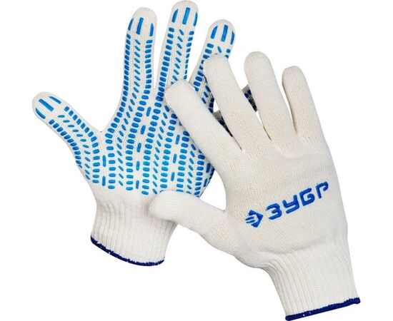  Перчатки трикотажные ЗУБР 11390-K10 10 класс, 10пар 