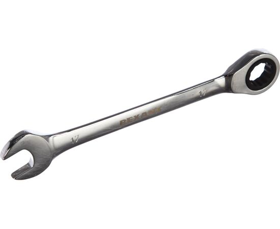  Набор ключей комбинированных REXANT 12-4841-1 трещоточных (8, 10, 13, 17, 19мм), 5шт, CrV, зеркальное хромирование 