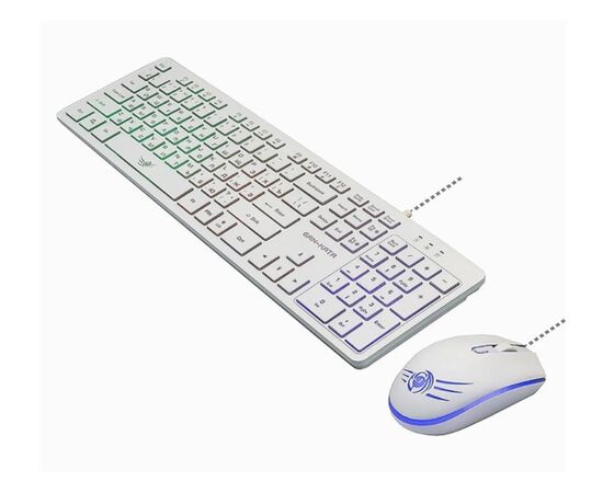  Комплект Dialog KMGK-1707U White Gan-Kata (клавиатура + опт. мышь) с RGB подсветкой 