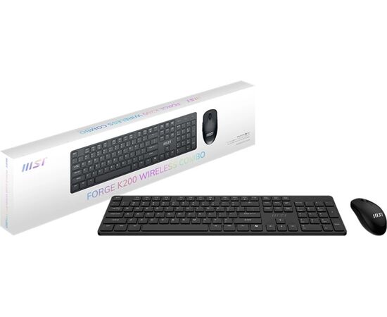  Клавиатура + мышь MSI Forge K200 W Combo MS-8ZA4 (S11-43RU304-Y92) клав черный мышь черный 