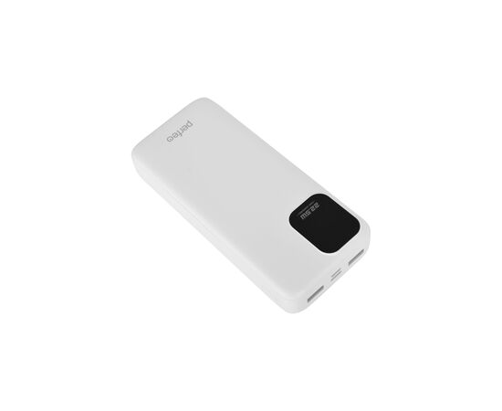  Повербанк Perfeo  20000 mAh/LED дисплей/PD + QC 3.0/Type-C/2 USB/Выход: 5A, max 22.5W/ Белый 