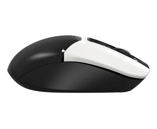  Мышь A4Tech Fstyler FG12S Panda белый/черный оптич. 1200dpi silent беспров. USB 3but 
