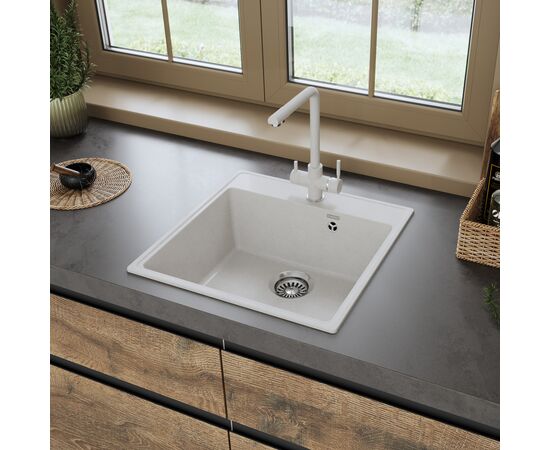  Кухонная мойка MAUNFELD Perla 505 MFQS-505W кремовый 