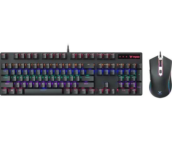  Комплект клавиатура и мышь RAPOO V150S Backlit Mechanical Gaming Keyboard & Optical Gaming Mouse Black 